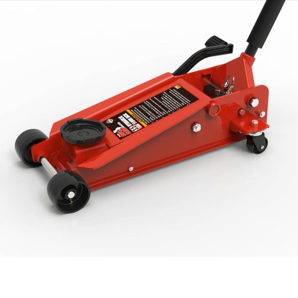 Big Red T83014 Torin Pro Series Hydraulic Floor Jack with Single Quick Lift Piston Pump and Foot Pedal, 3.5 Ton (7,000 lb) Capacity, Red - Image 4