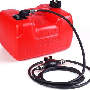 Portable Boat Marine Fuel Tank Outboard Motor w/ Line Hose Connector 3 Gallon 12L
