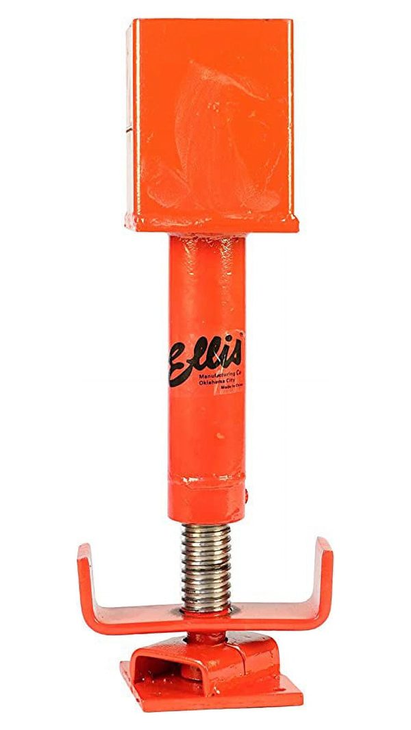 Ellis Mfg. Co. 4x4 Screw Jack - Steel Adjustable Support - Safe Load Capacity (15,000 lbs) - Painted Finish