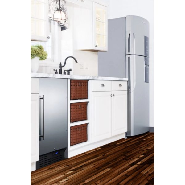 ADA compliant 18" wide frost-free freezer built-in or freestanding use, with stainless steel exterior, lock, and digital thermostat - Image 5