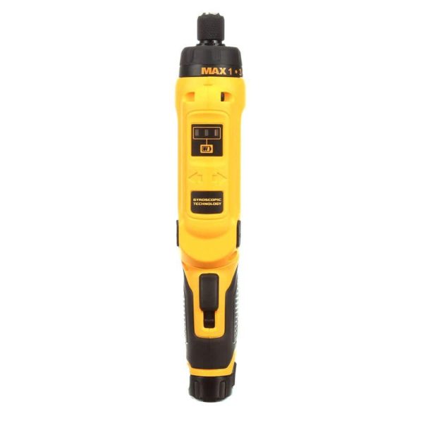 8V MAX Cordless Gyroscopic Screwdriver with Adjustable Handle, (2) 1.0Ah Batteries, Charger, and Bag DCF680N2 - Image 7