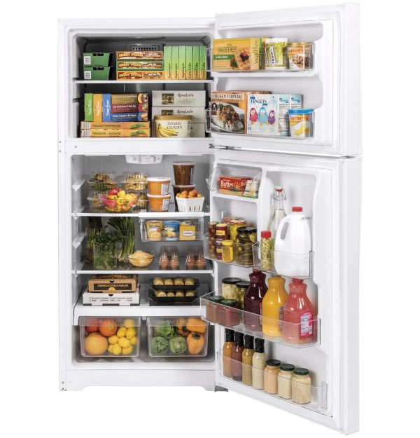 GE APPLIANCES GTS19KGNRWW top freezer freestanding refrigerator - Image 2