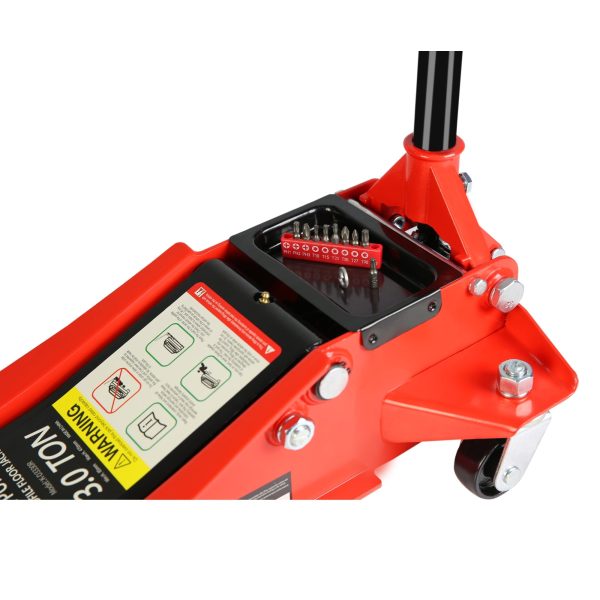 DSstyles 3 Ton Hydraulic Floor Jack Dual Pump 6600 Lb Capacity Lifting Range 3.3"-18.5" Low Profile Service Jack for Quickly Car Lift - Image 4