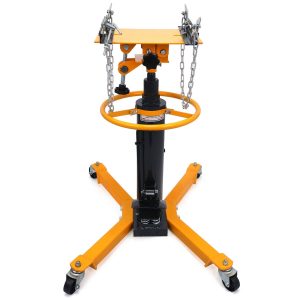 1660 Pounds/0.75Ton Hydraulic Car Transmission Jack Vertical Lift with 360° Swivel Wheel Pedal ,Yellow,33"-70"