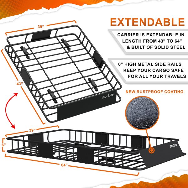 Mockins Anti Rust Rooftop Carrier Basket - Image 4