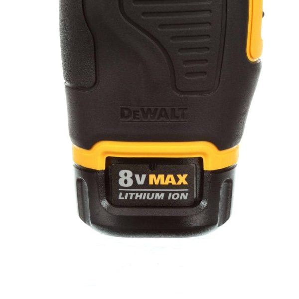 8V MAX Cordless Gyroscopic Screwdriver with Adjustable Handle, (2) 1.0Ah Batteries, Charger, and Bag DCF680N2 - Image 9
