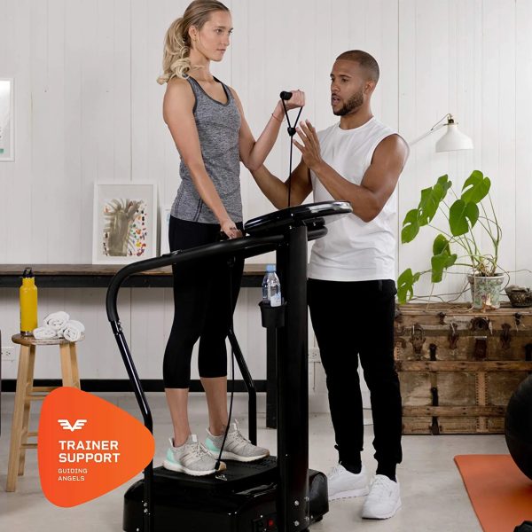 Lifepro Rhythm Vibration Plate Full Body Workout Equipment with Resistance Bands, Black - Image 7