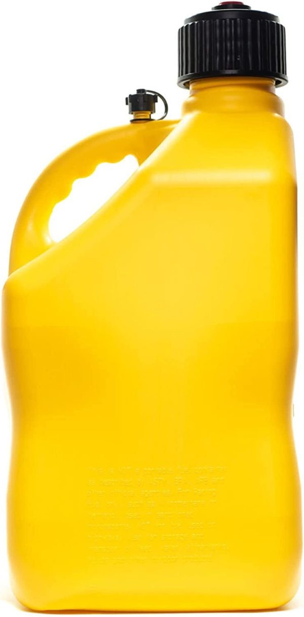 VP Racing 5.5-Gallon Square Motorsport Racing Utility Liquid Fuel Container Jug and 14 Inch Deluxe Hose Kit and Multipurpose Cap, Yellow 4 Pack - Image 6