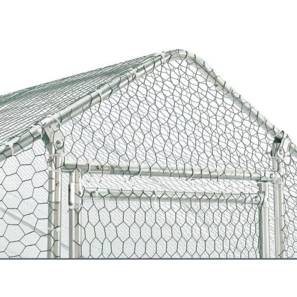 Large Metal Chicken Coop, Walk-in Chicken Run, Galvanized Wire Poultry Chicken Hen Pen Cage, Rabbits Duck Cages with Waterproof and Anti-Ultraviolet Cover for Outside(10' L x 6.6' W x 6.56' H) - Image 7