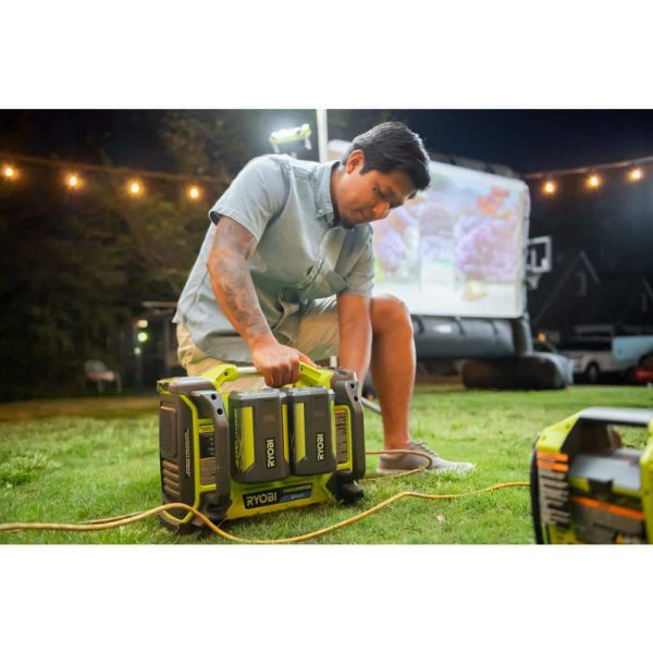 RYOBI 40V 1800-Watt Portable Battery Power Station Inverter Generator and 4-Port Charger with (4) 6.0 Ah Batteries RYi1802B6-6 - Image 4
