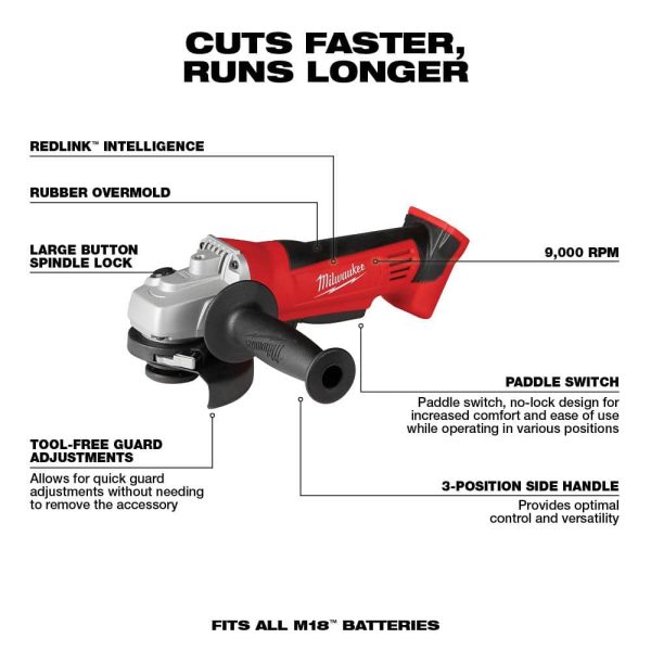 M18 18V Lithium-Ion Cordless Combo Tool Kit (6-Tool) with Two 3.0 Ah Batteries, 1 Charger, 1 Tool Bag 2696-26 - Image 7