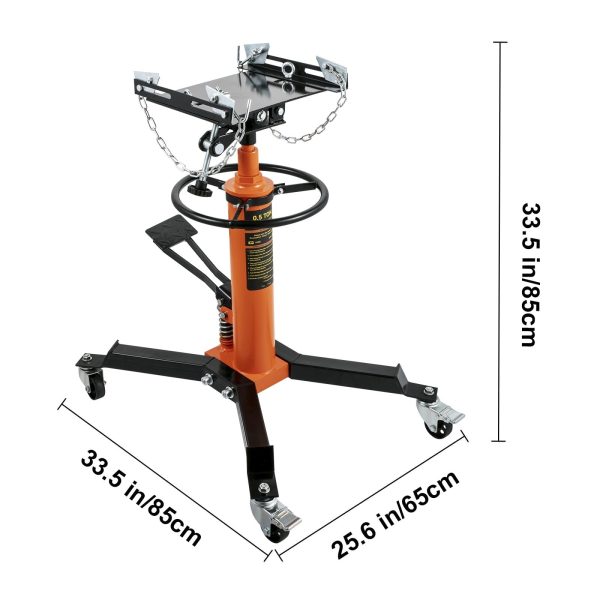 BENTISM Transmission Jack 1100 lbs 2-Stage Hydraulic High Lift Vertical Telescopic,Orange - Image 8