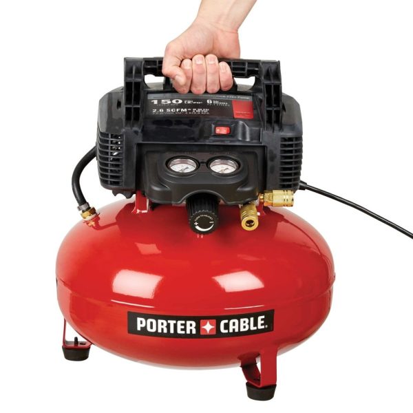 Porter-Cable C2002-ECOM 0.8 HP 6 Gallon Oil-Free Pancake Air Compressor - Image 2