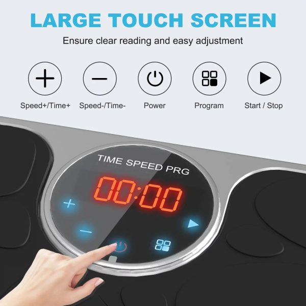 Vibration Plate Power Vibrate Fitness Platform Exercise Machine for Lymphatic Drainage Weight Loss Fat Burner with Loop Bands Remote Control RELIFE REBUILD YOUR LIFE - Image 6