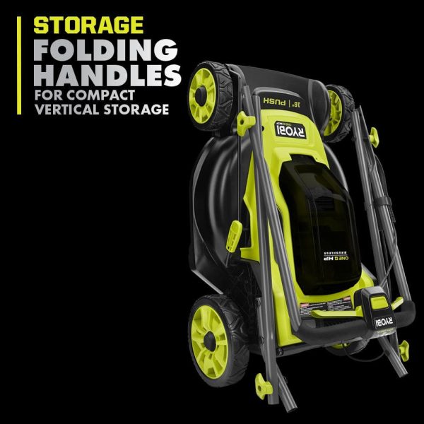 RYOBI ONE+ HP 18V Brushless 16 in. Cordless Battery Walk Behind Push Lawn Mower with (2) 4.0 Ah Batteries and (1) Charger P1190 - Image 6