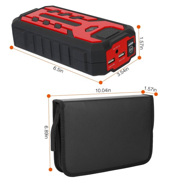 Car Jump Starter iMounTEK Booster 800A Peak 28000mAh Battery Charger Power Bank w/ 4 Modes LED Flashlight for Up to 6.0L Gas or 4.0L Diesel Engine Car - Image 8