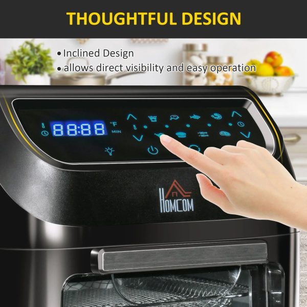 GVJMTKP 12 QT Air Fry Oven 8 In 1 Countertop Oven Combo with Air Fry Roast Broil Bake and Dehydrate 1700W with Accessories and LED Display Black - Image 7