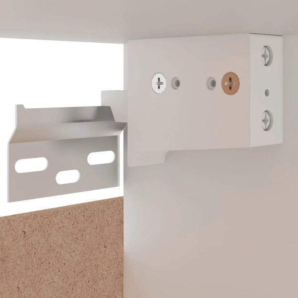 White Hanging Cabinet 23.6x12.2x23.6 - Durable Engineered Wood Construction - Spacious Storage - Easy Wall Mounting - Ideal for Small Spaces and Modern Home Decor - Image 8