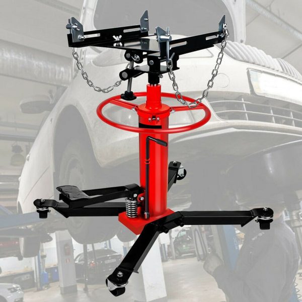Jacgood Hydraulic Transmission Jack with 360°Swivel Wheels Lift Hoist,1660 LBS 2 Stage,Red - Image 5