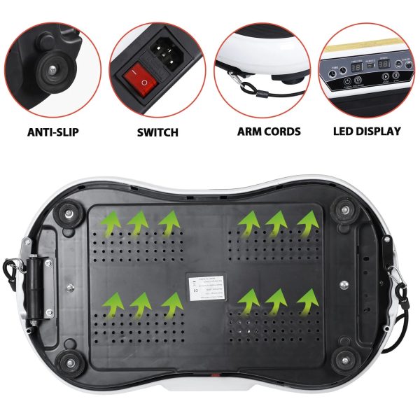 Vibration Plate Exercise Machine Training Equipment for Weight Loss Toning Whie - Image 8