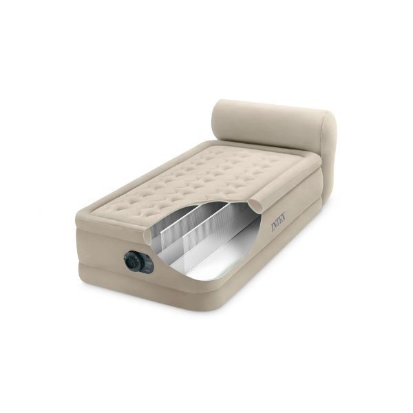 Intex Durabeam Headboard 18" Twin Air Mattress with Built-in Pump - Image 2