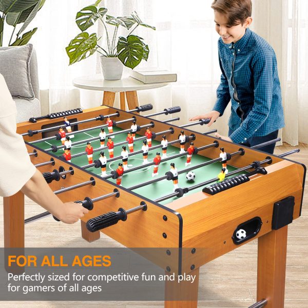 BBnote 48in Competition Sized Foosball Table, Home Arcade Tables Football, Game Room, Arcade with 2 Balls, 2 Cup Golders, Game Machine Suitable for Adults and Kids - Image 5