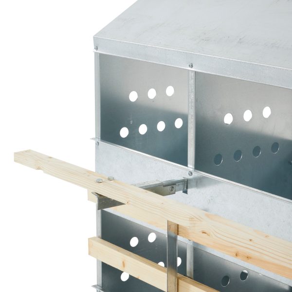 Brower 410B Galvanized Steel 10 Hole 50 Bird Poultry Nest Chicken Brooding Box - Image 9