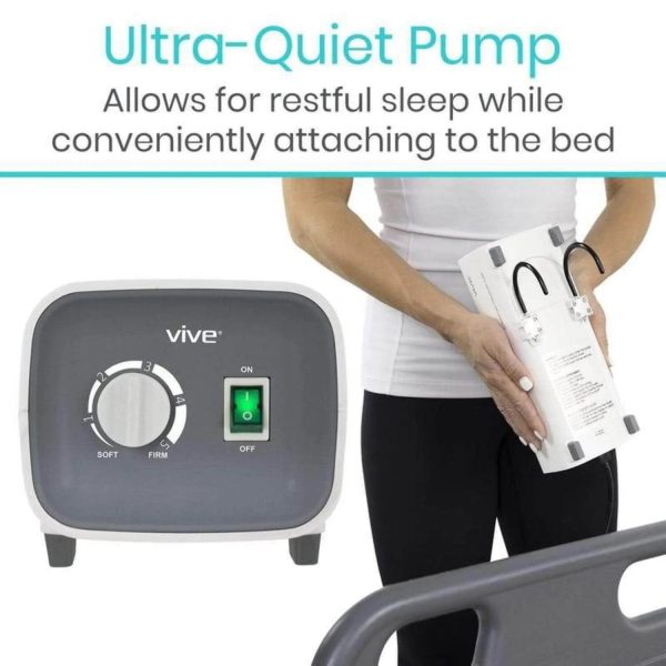 Vive Alternating Pressure Pad, Includes Mattress Pad and Electric Pump System for Bed Sore Prevention - Image 4