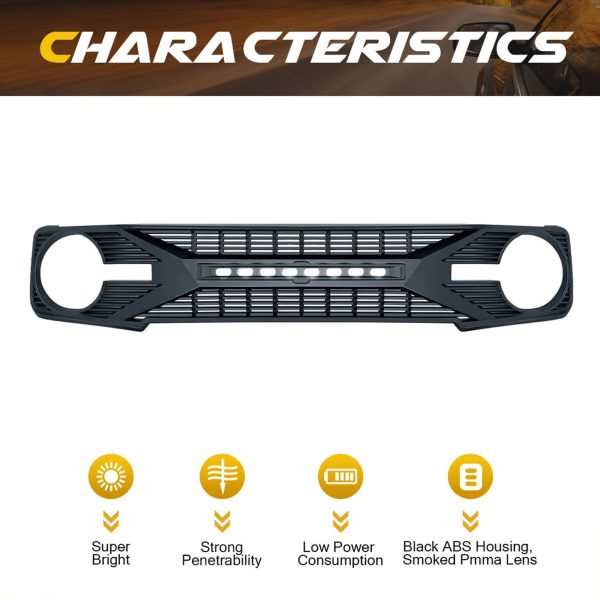 AMERICAN MODIFIED Grille w/ Lights for 21-24 Ford Bronco w/o Front Camera - Image 3