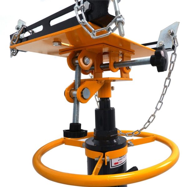 JSTUOKE 1660 Pounds Hydraulic Car Transmission Jack Vertical Lift with 360° Swivel Wheel Pedal ,Yellow,33"-70"(0.5Ton) - Image 2
