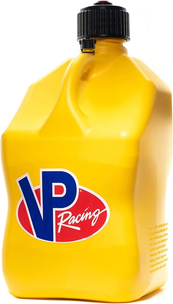 VP Racing 5.5-Gallon Square Motorsport Racing Utility Liquid Fuel Container Jug and 14 Inch Deluxe Hose Kit and Multipurpose Cap, Yellow 4 Pack - Image 5