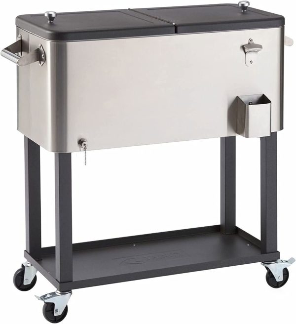 TRINITY Stainless Steel Cooler with Cover (100 Quart)