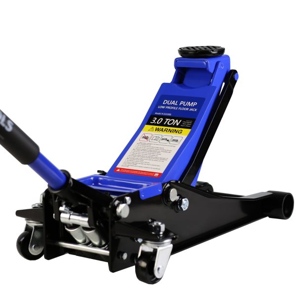 DSstyles 3 Ton Hydraulic Floor Jack Dual Pump 6600 Lb Capacity Lifting Range 3.3"-18.5" Low Profile Service Jack for Quickly Car Lift - Image 3