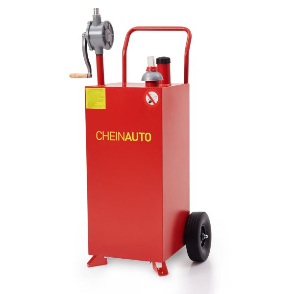 GymChoice Fuel Caddy 30 Gallon Gas Storage Tank，Portable Fuel Tank with Pump and Wheels Portable Fuel Storage Tank for Car, Lawnmower, ATV, Boat, Motorcycle - Image 8