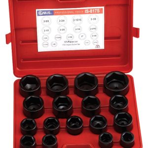 Genius Tools 17 Piece 1" Dr. SAE Impact Socket Set (CR-Mo) - IS-817S