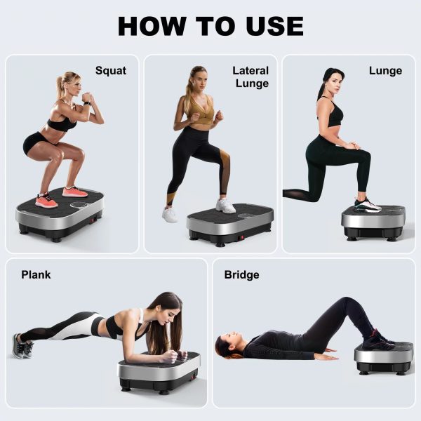 Vibration Plate Power Vibrate Fitness Platform Exercise Machine for Lymphatic Drainage Weight Loss Fat Burner with Loop Bands Remote Control RELIFE REBUILD YOUR LIFE - Image 9