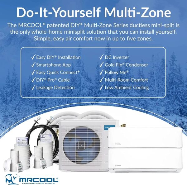 MRCOOL Multi-Zone DIY 2-Zone Ductless Heat Pump, White - Image 4