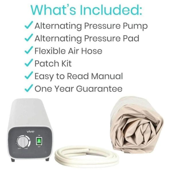 Vive Alternating Pressure Pad, Includes Mattress Pad and Electric Pump System for Bed Sore Prevention - Image 9