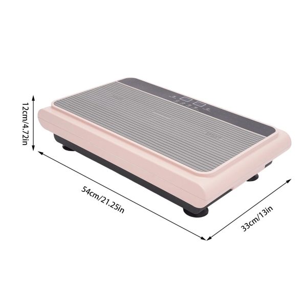 Vibration Plate Exercise Machine, Whole Body Workout Vibration Fitness Platform, Home Weight Loss Recovery Vibration Plate Exercise Machine, Pink - Image 22