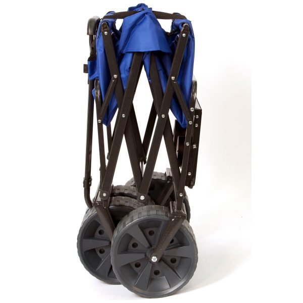 Mac Sports Collapsible Heavy Duty All Terrain Beach Utility Wagon with Table - Image 3