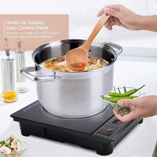 Duxtop 1800W Portable Induction Cooktop Countertop Burner， Gold 8100MC/BT-180G3 - Image 6