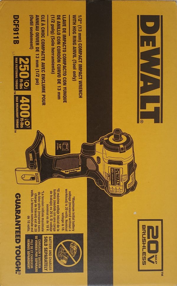 Dewalt DCF911B 20V MAX 1/2" Cordless Impact Wrench - Image 4