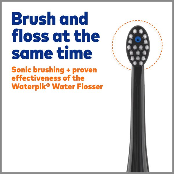 Waterpik Sonic-Fusion 2.0 Flossing Electric Toothbrush Set, 5 Brush Heads, Black - Image 8