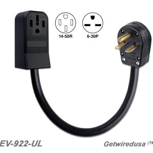 Portable 3-prong to 4-prong EV Charger Adapter - NEMA 6-30P to 14-50R Adapter