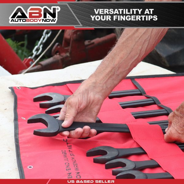 ABN Jumbo Wrench Set Metric 33 to 50mm - 10 Piece Combo Open End Tool Set - Image 4