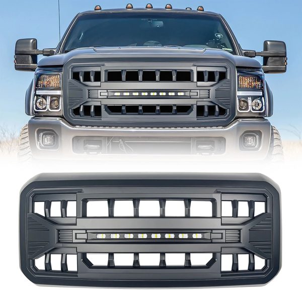 AMERICAN MODIFIED Armor Grille w/Off Road Lights for 11-16 Ford Super Duty - Image 2