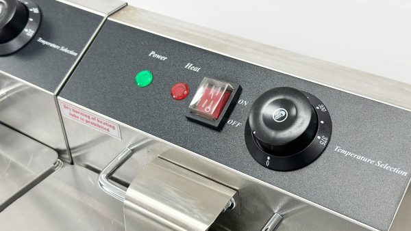 23 in. Commercial Electric Countertop Stainless Steel Deep Fryer 12L 2.5KW - Image 4