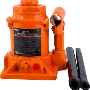 Pro-Lift 12 Ton Shorty Hydraulic Bottle Jack - Portable Car Jack 24000 Lbs Capacity with Pump Handle for Car Sedans SUV