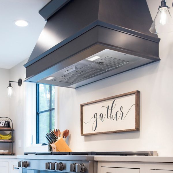 Range Hood, Ultra Quiet Stainless Steel Ducted Insert/Built-in Kitchen Vent Hood with Powerful Suction, LED Lights and Dishwasher Safe Filters, 3-Speed 600 CFM (36in Cold) - Image 2