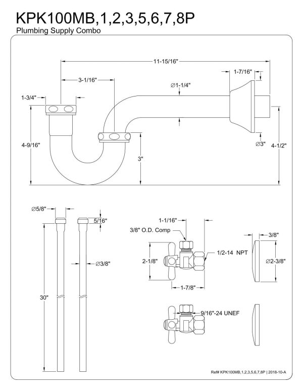 Kingston Brass KPK107P Trimscape Plumbing - Image 5